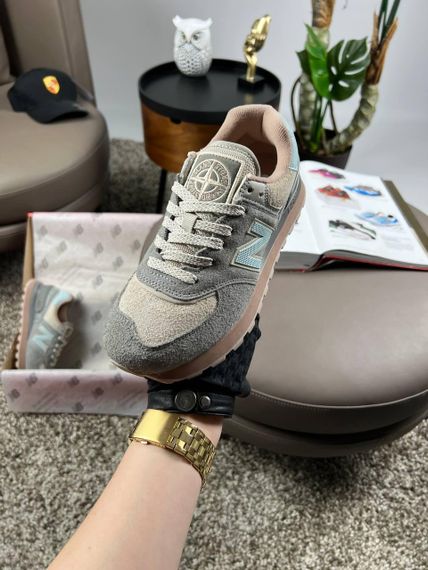 Жіночі кросівки 574 x Stone Island Grey Pink В3594 41 26-26.5 см | Зображення 4