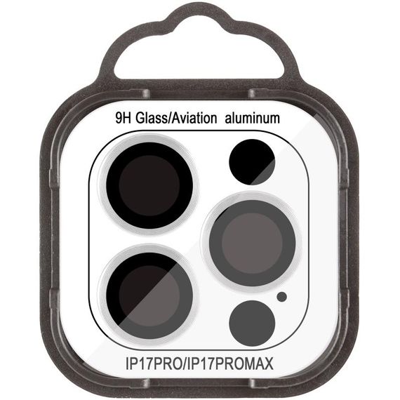 Захисне скло Metal Classic на камеру (у упак.) для Apple iPhone 17 Pro (6.3") / 17 Pro Max (6.9") Срібний / Silver | Зображення 1