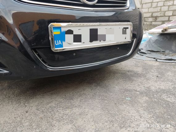 Зимняя накладка на решетку (2008-2011) Глянцевая для Opel Zafira B | Зображення 1