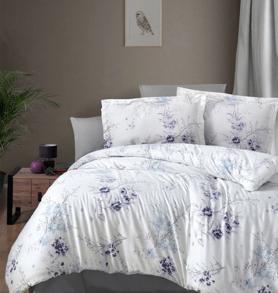 Постельное белье First Choice Cotton Satin сімейний 160 х 220 см Serra Powder
