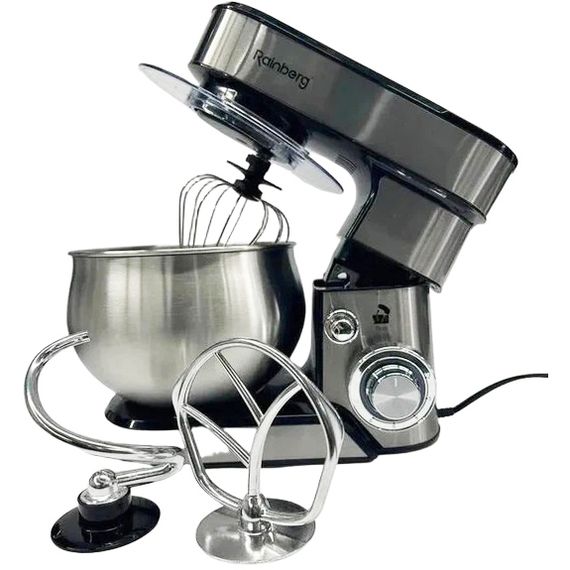 Стаціонарний кухонний міксер тістоміс Rainberg RB-8086 з металевою чашею планетарний 5л 3800Вт