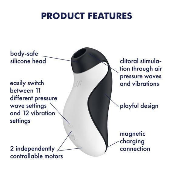 Вакуумний стимулятор з вібрацією Satisfyer Orca — інноваційна технологія стимуляції для неперевершеного задоволення | Зображення 6