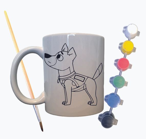 Набор для творчества кружка раскраска "Пес Патрон" 330 мл белая