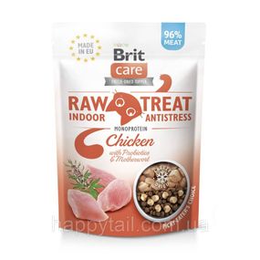 Лакомство Brit Raw Treat Freeze-dried Indoor and Antistress д/домашних котов д/успокаивает курица 40 г
