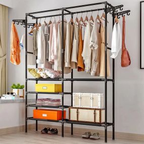 Вешалка для одежды  86/43/173 Simple Coat Rack Double Row / Вешалка с полками