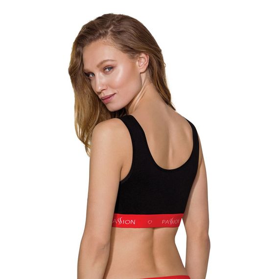 Спортивний топ на широких бретелях Passion PS003 TOP M, black | Зображення 1