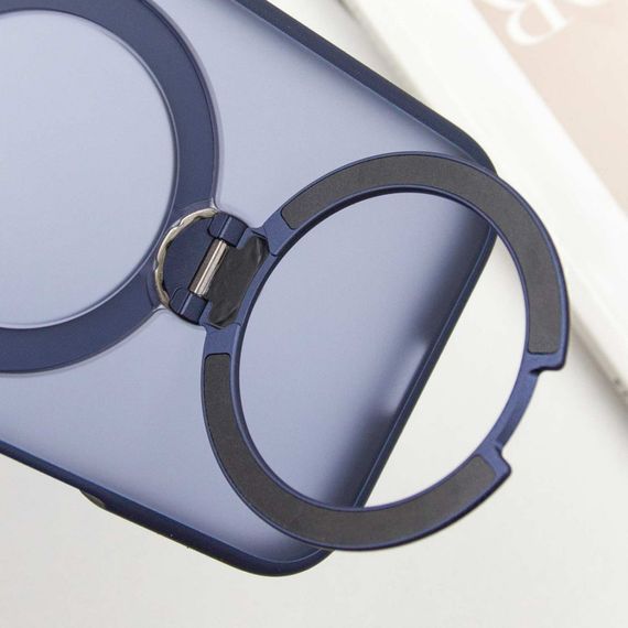 TPU+PC чохол Metal Buttons with MagSafe Colorful HQ Ring для Apple iPhone 16 (6.1") | Зображення 5