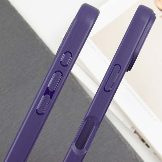 TPU чохол Transparent + Colour 1,5mm для Apple iPhone 16 (6.1") Purple | Зображення 3