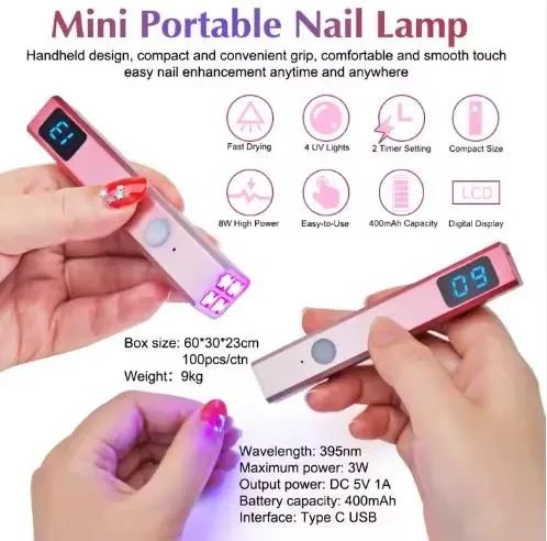 Ультрафиолетовая УФ/ светодиодная лампа для дизайна ногтей USB AND 1-44 | Зображення 2