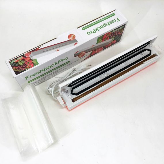 Вакууматор Freshpack Pro вакуумний пакувальник їжі, побутової. JE-267 Колір помаранчевий
