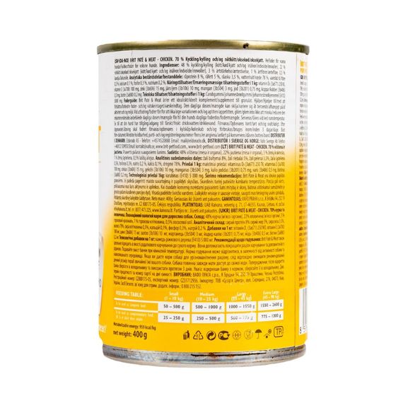 Корм вологий Brit Care Pate and Meat для дорослих собак з куркою 400 г | Зображення 2