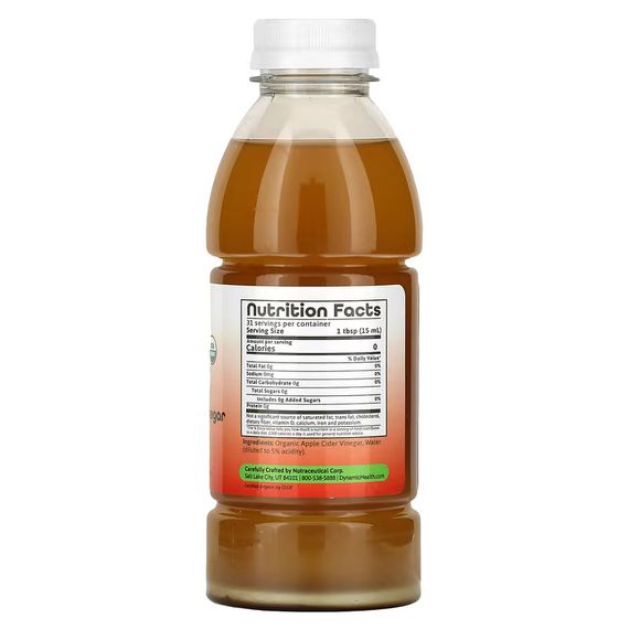 Органический яблочный уксус Organic Raw Apple Cider Vinegar with Mother 473 ml | Зображення 1