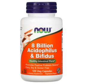 Пробиотик NOW Foods 8 Billion Acidophilus & Bifidus 120 Veg Caps