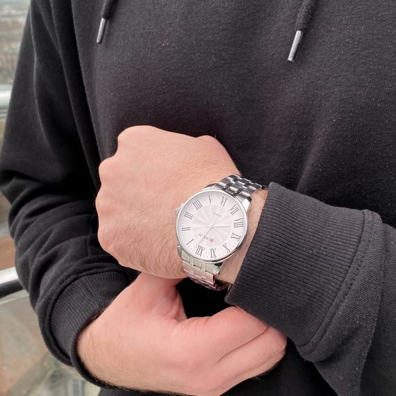 Чоловічий годинник Curren 8422 Silver-White | Зображення 3