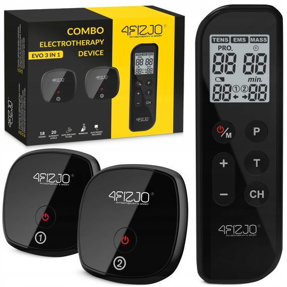 Апарат для електростимуляції м'язів 4FIZJO Combo EVO 3 в 1 (P-5905973404389)