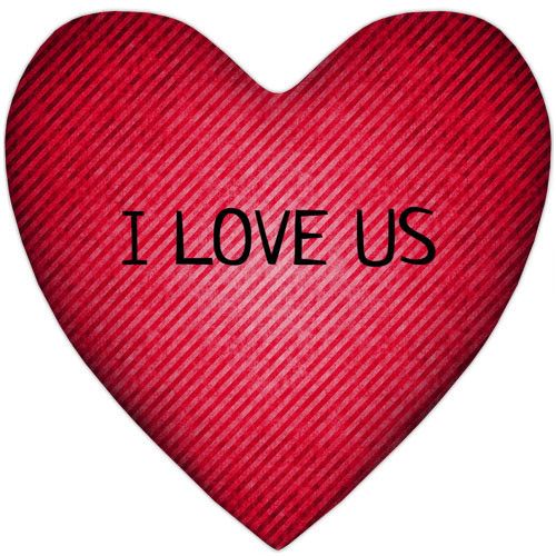Подушка серце XXL I love us 57x57 см (6PS_15L089)