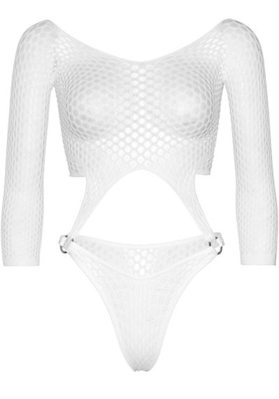 Еротичне боді Leg Avenue Top bodysuit with thong back White Sex Aura | Зображення 2