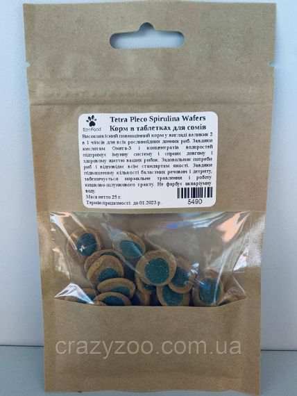 Корм для донних риб EcoFood Tetra Pleco Spirulina Wafers у таблетках 25 г 5490 | Зображення 2