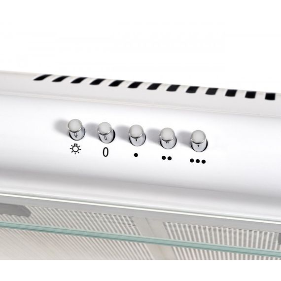 Двомоторна плоска витяжка кухонна біла Ventolux ROMA 60 WH 2M LUX | Зображення 2