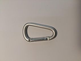 Карабін Tramp алюмінієвий, розмір 6 см, без муфти, білий арт.TRA-006