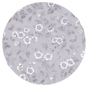 Килимок для сервірування столу Flowers 38 см, срібло HP-36327-12G