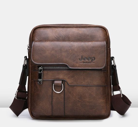 Сумка чоловіча через плече планшет темно-коричнева повсякденна Jeep (722К) | Зображення 1