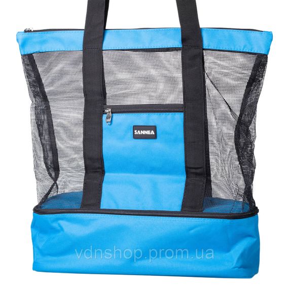 Пляжна сумка холодильник, термосумка на 2 відділення для природи та пікніка 47×15×48 (см) Блакитний HP-14-25BL | Зображення 3