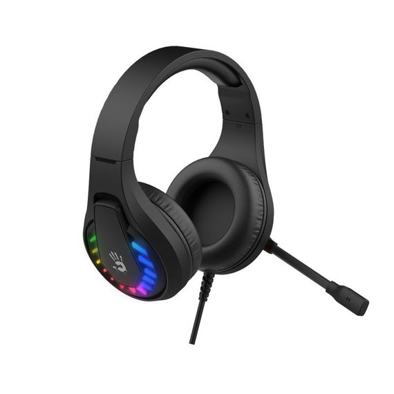 Гарнітура ігрова Bloody G230p з LED підсвічуванням, чорний колір, USB + 3.5 jack | Зображення 1