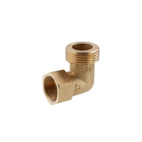 Угольник переходной усиленный LexLine 1"х3/4" ЗВ латунный УК0119-В