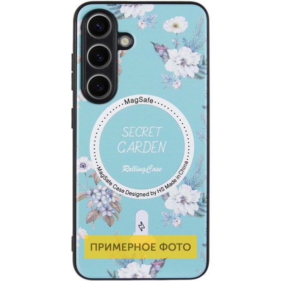 TPU+PC чохол Secret Garden with MagFit для Samsung Galaxy S23 FE Mint | Зображення 1