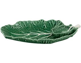 Набір 2 блюда з соусника Bordallo Pinheiro Cabbage 28x20см Зелений