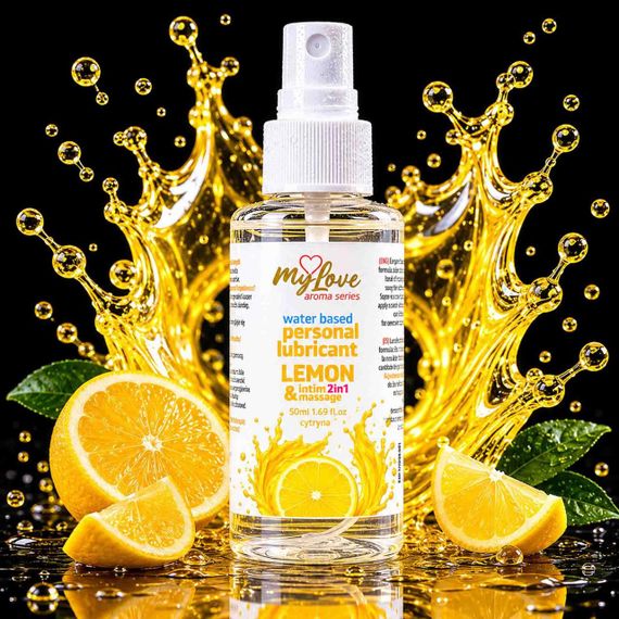 2в1 лубрикант та масажний гель - MyLove Aroma Series Intim&Massage Lemon, 50 мл Sex Aura | Зображення 1