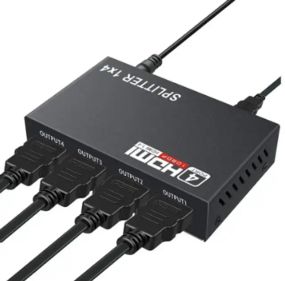 HDMI розгалужувач на 4 порти HDMI SPLITTER 1 in 4 / Чорний
