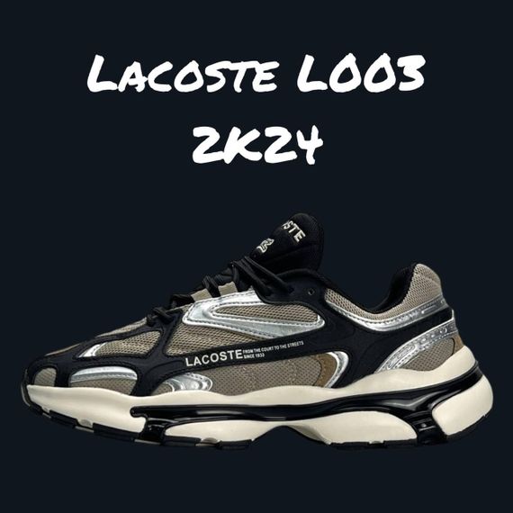 Чоловічі кросівки Lacoste L003 2K24 Brown Blac (текстиль) A3924 45 28.5 см | Зображення 3