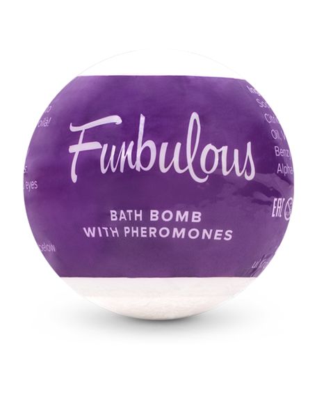 Бомбочка для ванни з феромонами Obsessive Bath bomb with pheromones Fun, Білий