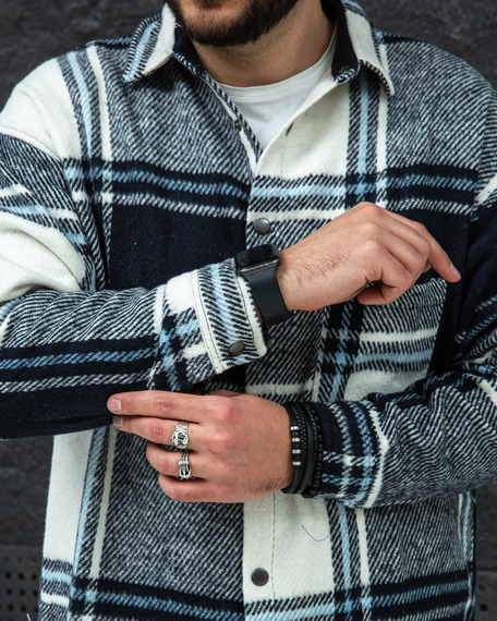 Сорочка байка Топ біло-темноносиній S M | Зображення 3