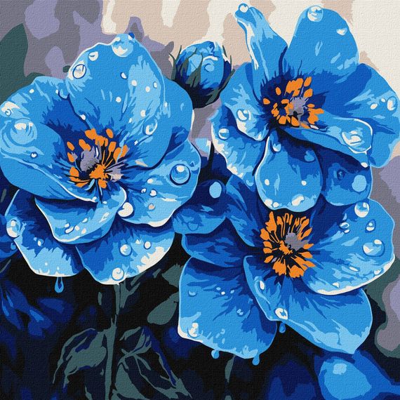 Картина по номерам "Фиалки каждое утро" KHO3317, 30х30 см