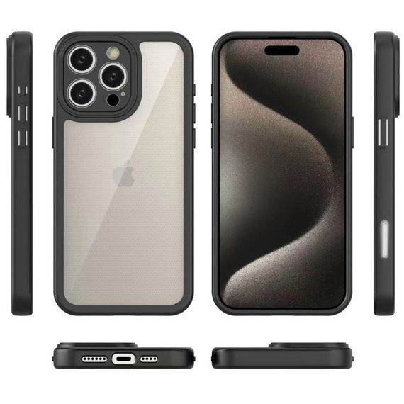 TPU чехол Transparent + Colour 1,5mm для Apple iPhone 16 Pro (6.3") | Зображення 1