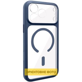 Чехол TPU GETMAN Moon Clear with MagSafe для Apple iPhone 17 (6.3") Blue