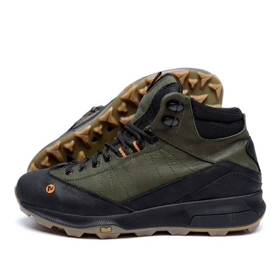 Зимові шкіряні ботинки  MERRELL олива | Зображення 2