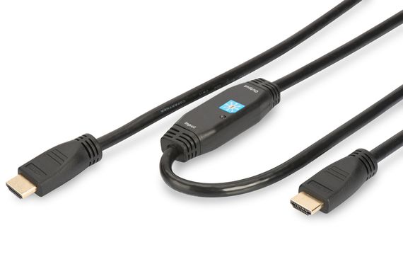 Кабель ASSMANN HDMI High speed с усилителем (AM/AM) 30m, black (AK-330105-300-S)