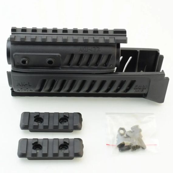 Цевье FAB Defense усиленное  для АК-47/74 совместимое с обвесом из полимера Черное | Зображення 7