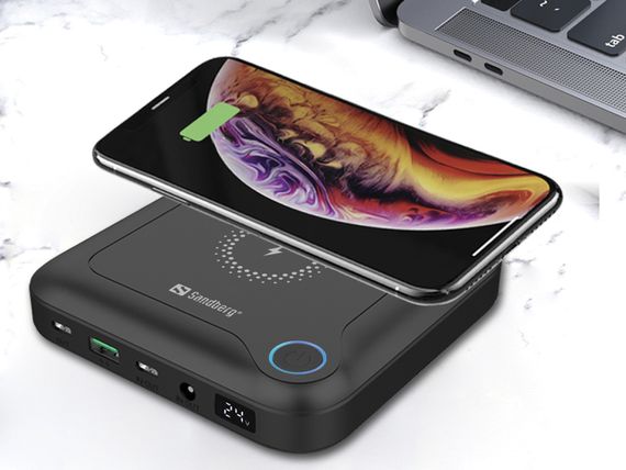 УМБ Sandberg 24000mAh 85W PD All-in1 Laptop, UPS mode,  DC 12-24V/4А, USB, Type-C OUT PD | Зображення 1