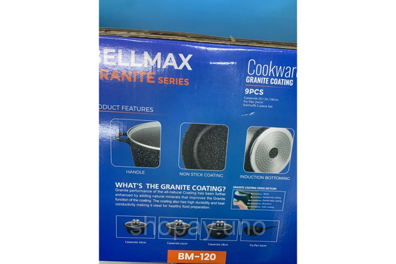 Набор посуды 9 предметов Bellmax Cookware Set BM-120 | Зображення 5