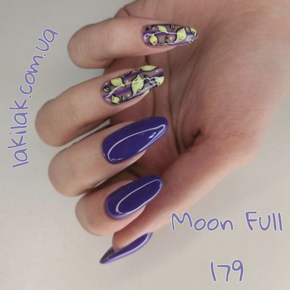 Гель-лак Moon Full №179 волошковий 8мл