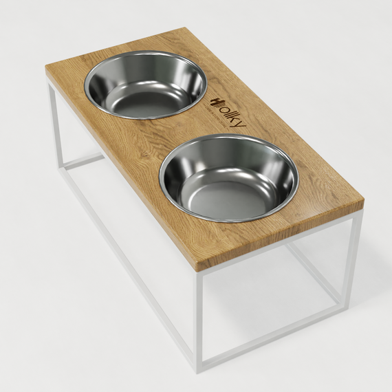 Миски на підставці для великих собак Hollky Base XL20 (2 × 1,8 л) BXL20-522620-WHNT | Зображення 4