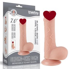 Фалоімітатор - Sliding-Skin Dual Layer Dong 7" Flesh Sex Aura