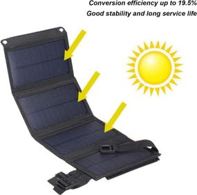 Портативна складна сонячна панель LEIPING 20 Вт USB, IP65, водонепроникна, для заряджання телефонів, планшетів, ноутбуків