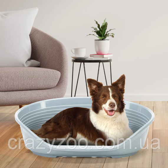 Пластиковый лежак для собак и котов Ferplast Siesta Deluxe 10 серый 93.5х68х28.5 см 70210947 | Зображення 2