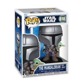 Игровая фигурка Funko POP! серии Мандалорец - Мандалорец с Грогу на спине
